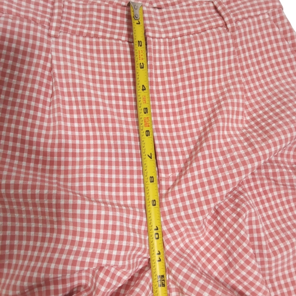 ZARA Pink White Gingham Seersucker Blazer XS Pants S Set Lightweight Summer Suit - Picture 8 of 14